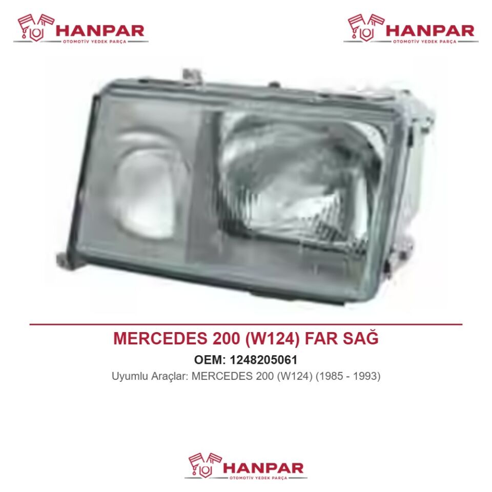 MERCEDES 200 (W124) FAR SAĞ (1985-1993)
