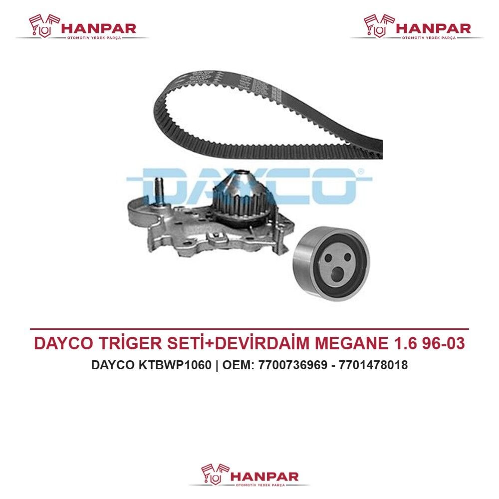 DAYCO TRİGER SETİ+DEVİRDAİM MEGANE 1.6 96-03