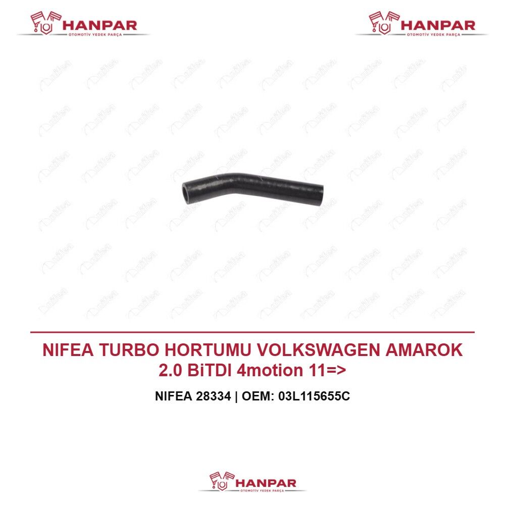 NIFEA TURBO HORTUMU VOLKSWAGEN AMAROK 2.0 BiTDI 4motion 11=>