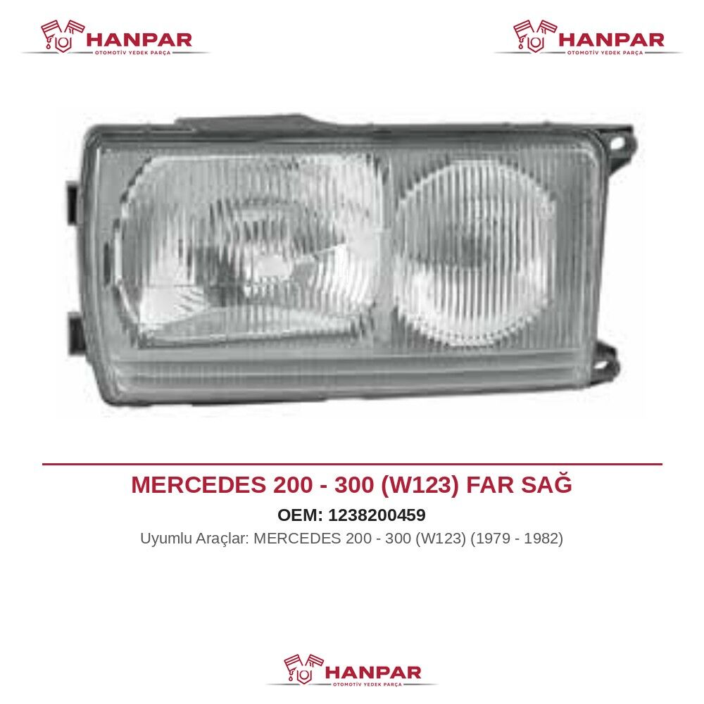 MERCEDES 200 - 300 (W123) FAR SAĞ (1979-1982)