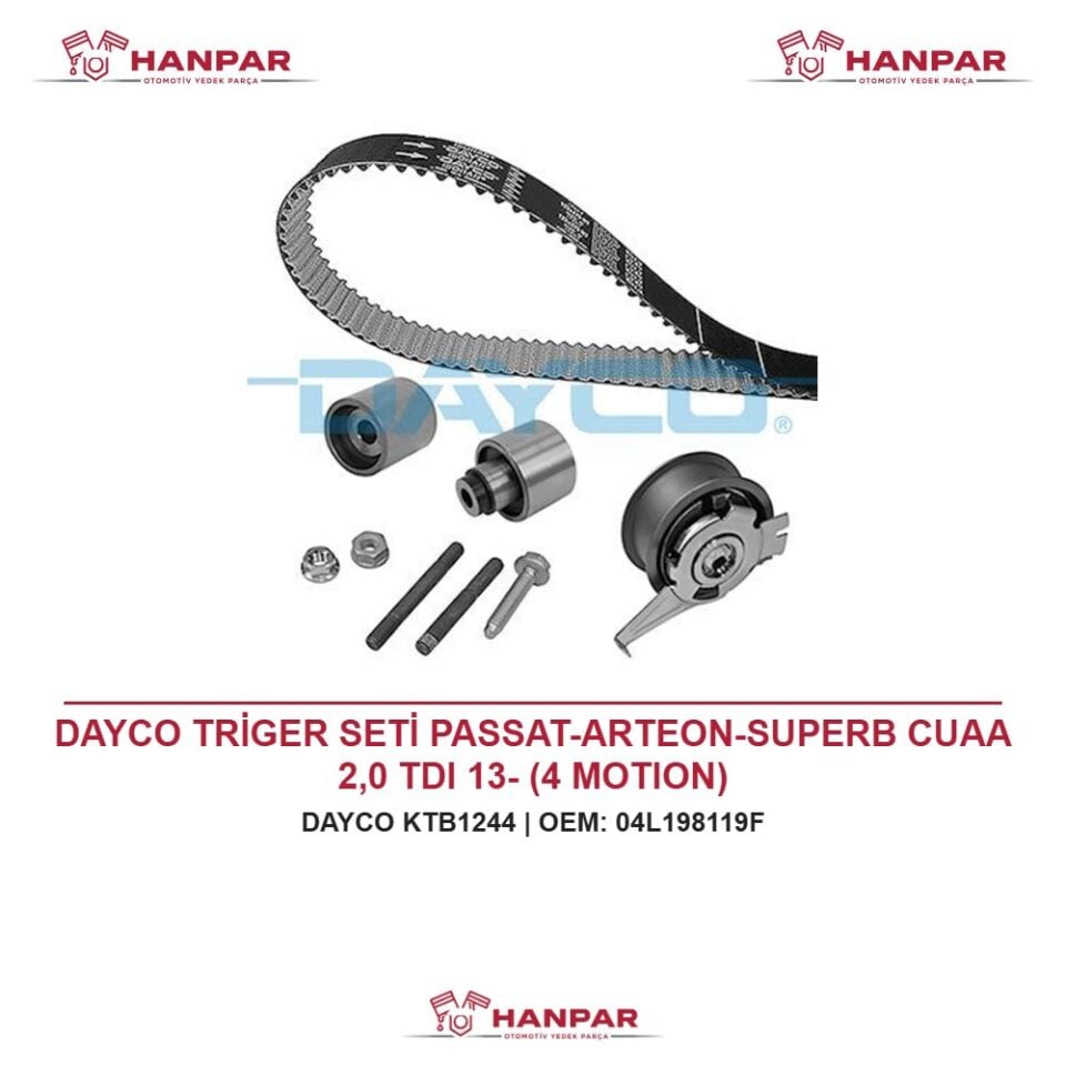 DAYCO TRİGER SETİ PASSAT-ARTEON-SUPERB CUAA 2,0 TDI 13- (4 MOTION)