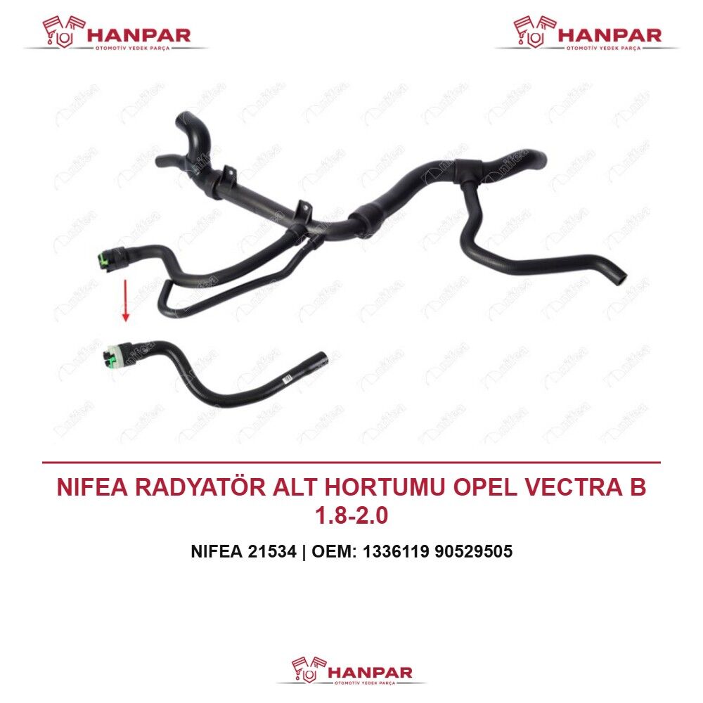NIFEA RADYATÖR ALT HORTUMU OPEL VECTRA B 1.8-2.0