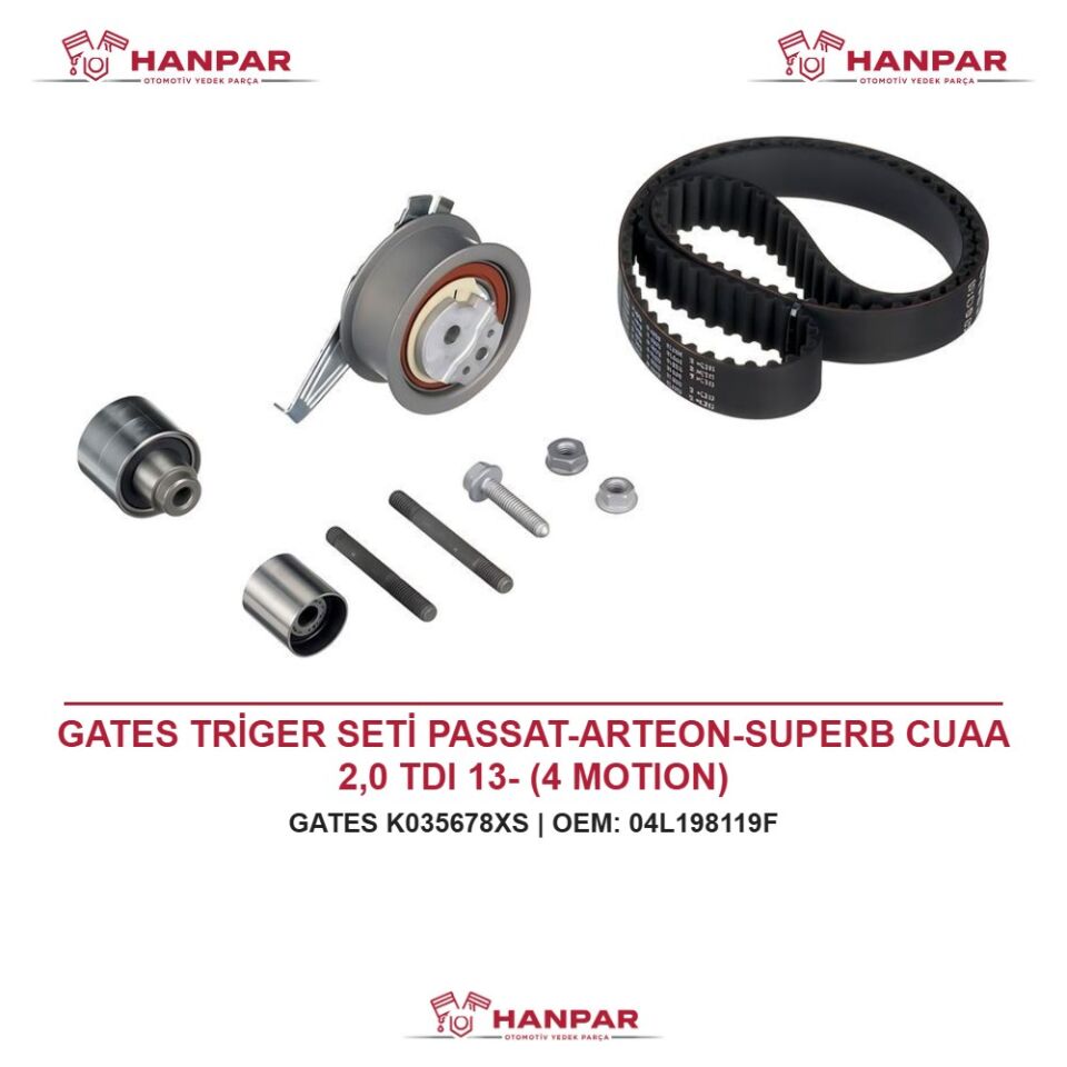 GATES TRİGER SETİ PASSAT-ARTEON-SUPERB CUAA 2,0 TDI 13- (4 MOTION)