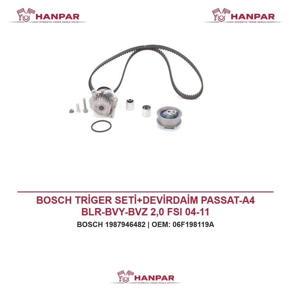BOSCH TRİGER SETİ+DEVİRDAİM PASSAT-A4 BLR-BVY-BVZ 2,0 FSI 04-11