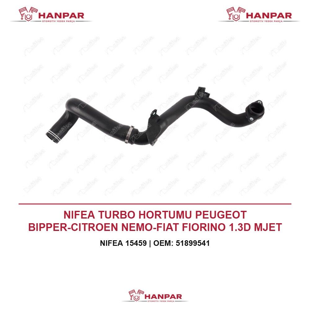 NIFEA TURBO HORTUMU PEUGEOT BIPPER-CITROEN NEMO-FIAT FIORINO 1.3D MJET