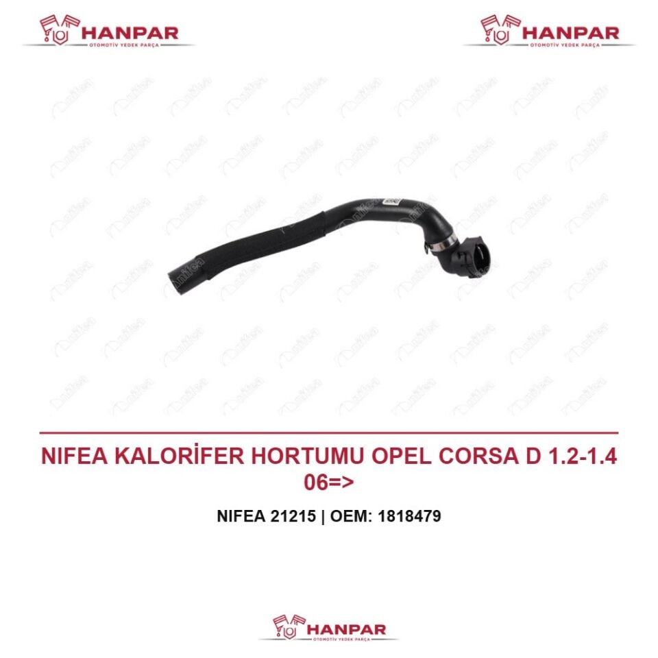NIFEA KALORİFER HORTUMU OPEL CORSA D 1.2-1.4 06=>