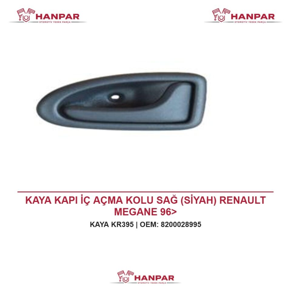 KAYA KAPI İÇ AÇMA KOLU SAĞ (SİYAH) RENAULT MEGANE 96>