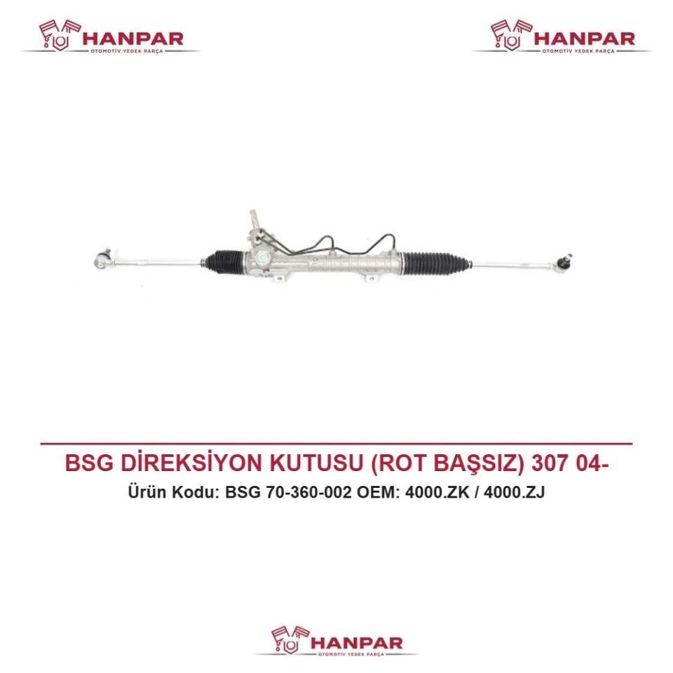 BSG DİREKSİYON KUTUSU (ROT BAŞSIZ) 307 04-