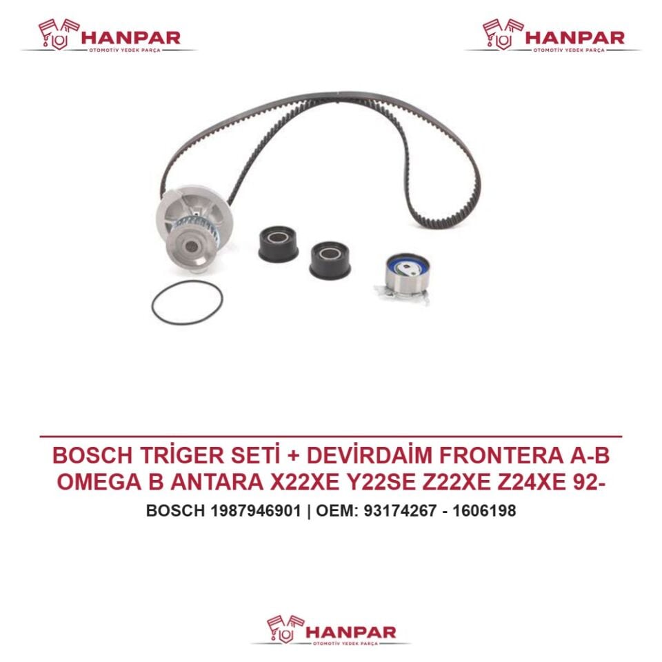 BOSCH TRİGER SETİ + DEVİRDAİM FRONTERA A-B OMEGA B ANTARA X22XE Y22SE Z22XE Z24XE 92-