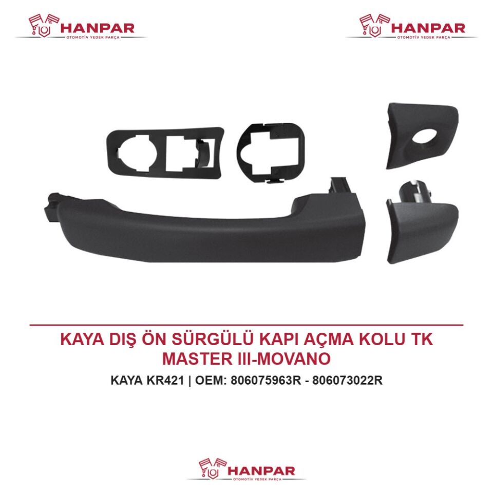 KAYA DIŞ ÖN SÜRGÜLÜ KAPI AÇMA KOLU TK MASTER III-MOVANO