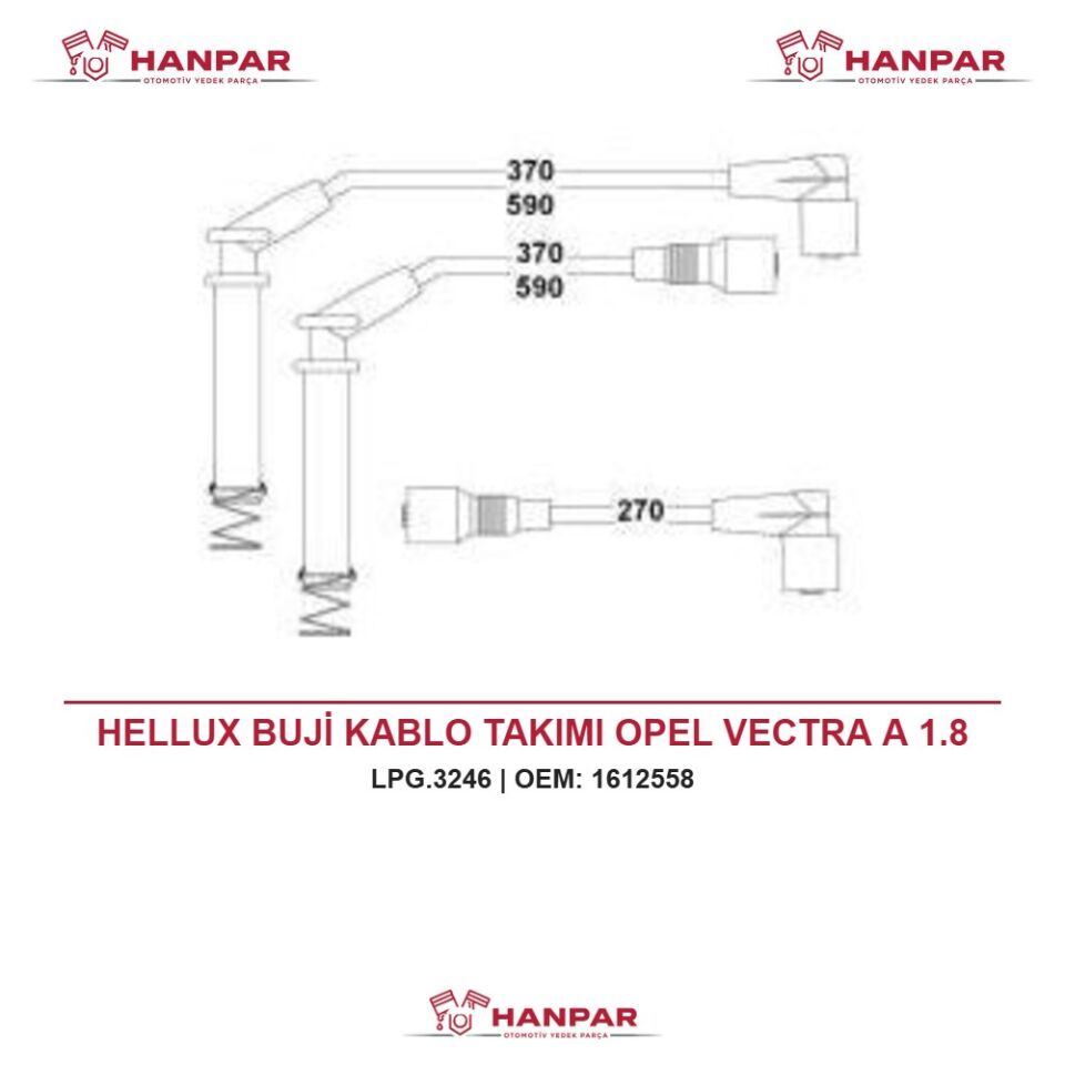HELLUX BUJİ KABLO TAKIMI OPEL VECTRA A 1.8