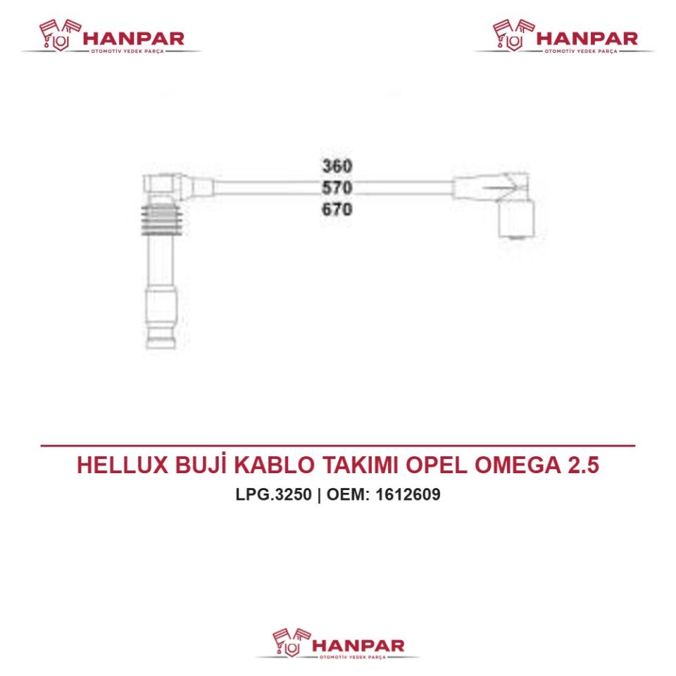 HELLUX BUJİ KABLO TAKIMI OPEL OMEGA 2.5