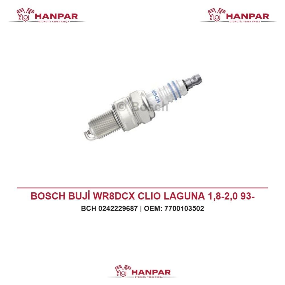 BOSCH BUJİ WR8DCX CLIO LAGUNA 1,8-2,0 93-