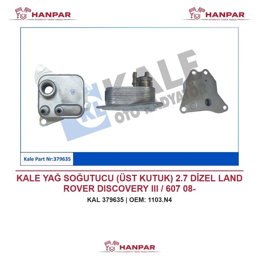 KALE YAĞ SOĞUTUCU (ÜST KUTUK) 2.7 DİZEL LAND ROVER DISCOVERY III / 607 08-