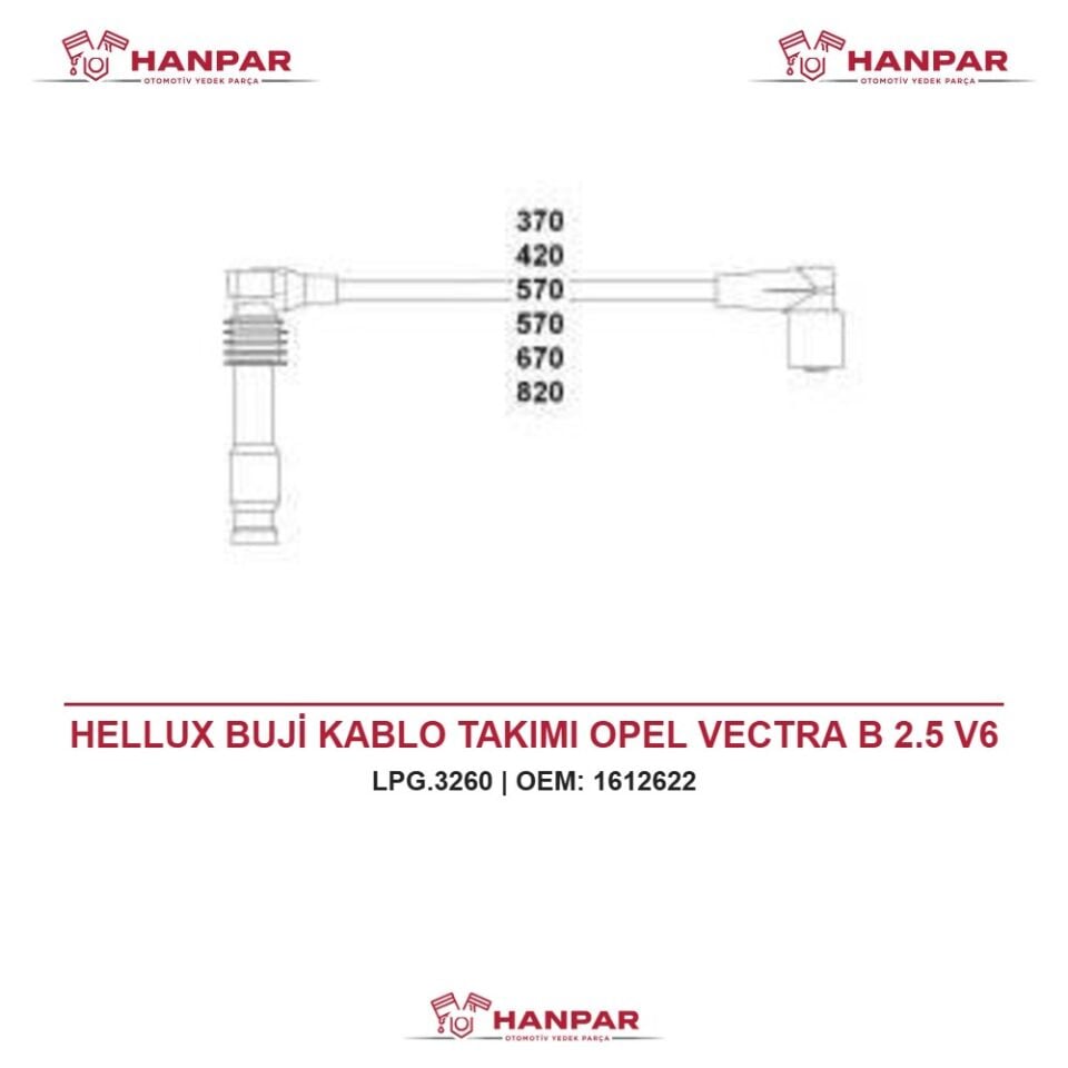 HELLUX BUJİ KABLO TAKIMI OPEL VECTRA B 2.5 V6
