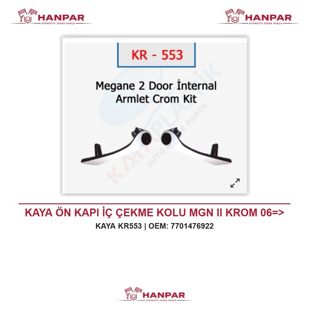 KAYA ÖN KAPI İÇ ÇEKME KOLU MGN II KROM 06=>