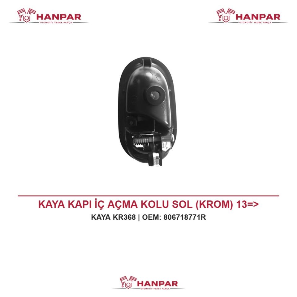 KAYA KAPI İÇ AÇMA KOLU SOL (KROM) 13=>