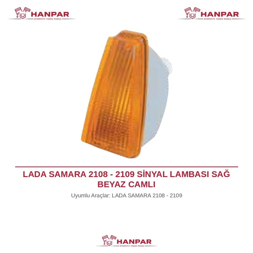LADA SAMARA 2108 - 2109 SİNYAL LAMBASI SAĞ BEYAZ CAMLI