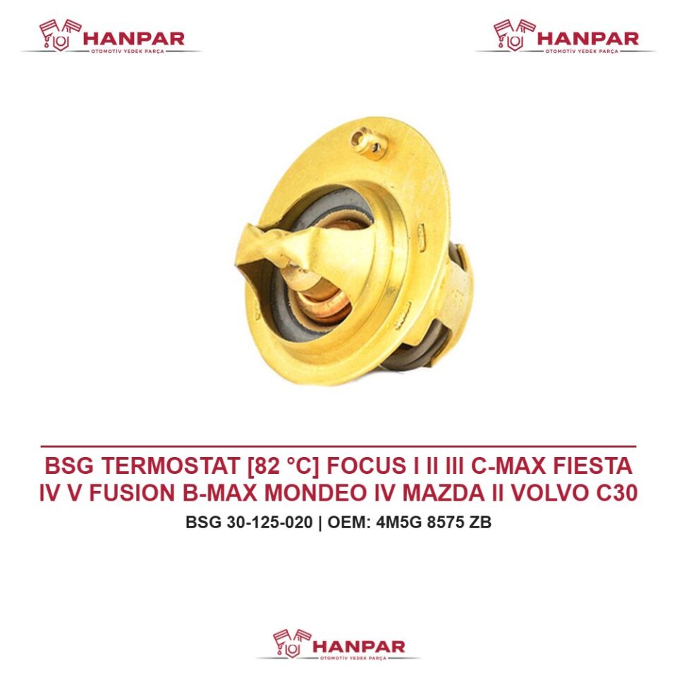 BSG TERMOSTAT [82 °C] FOCUS I II III C-MAX FIESTA IV V FUSION B-MAX MONDEO IV MAZDA II VOLVO C30 S40 II V50 1.25 1.4