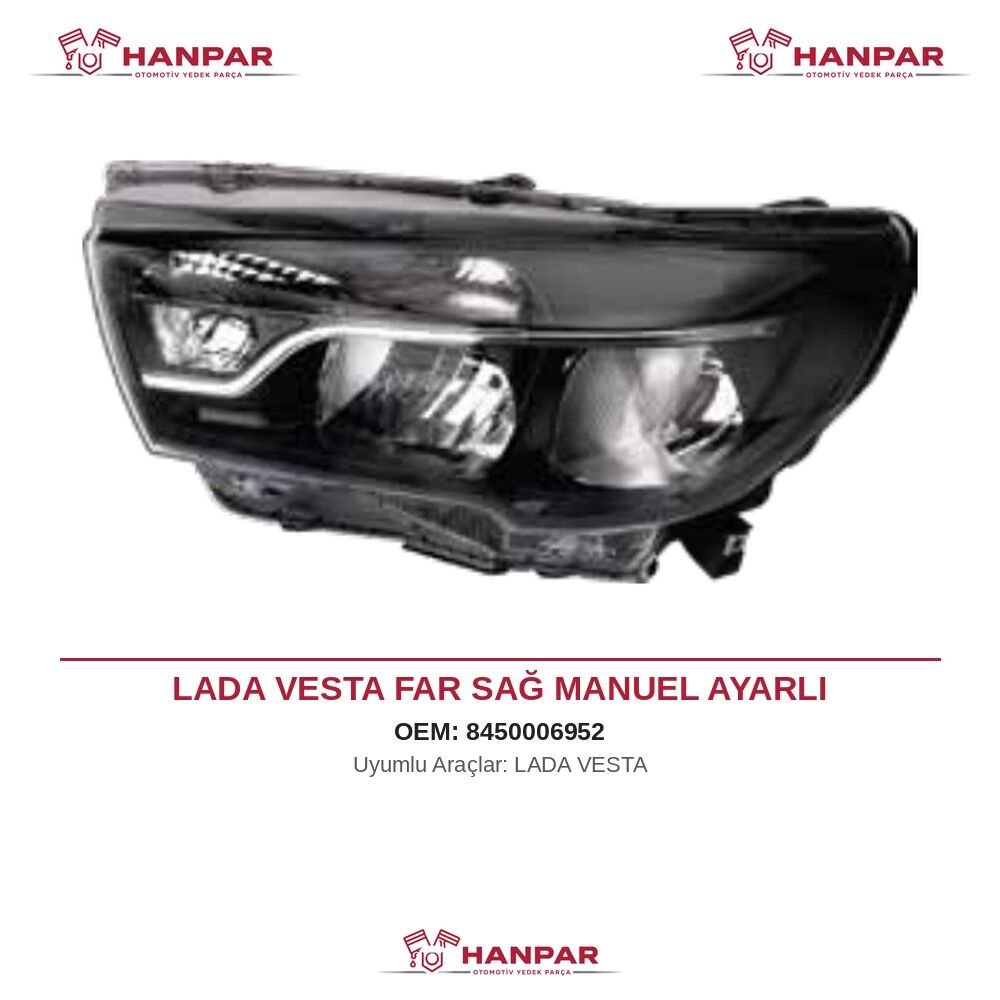 LADA VESTA FAR SAĞ MANUEL AYARLI