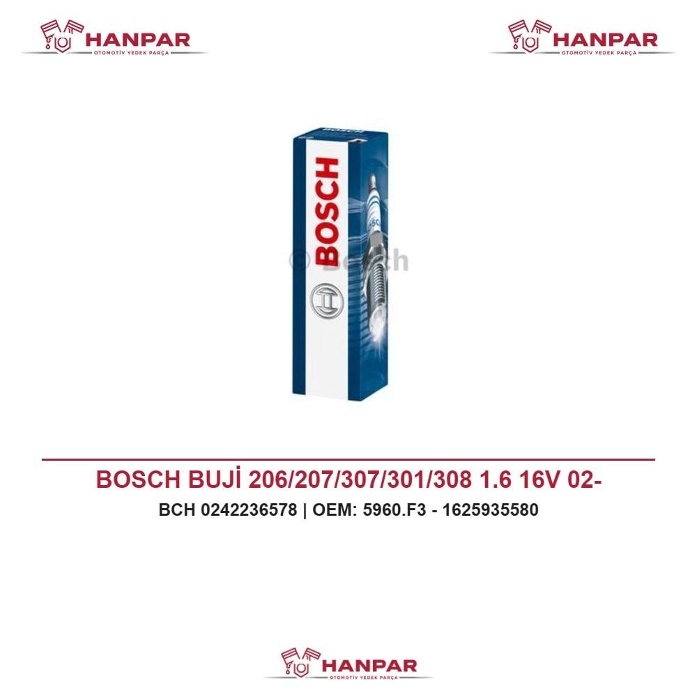BOSCH BUJİ 206/207/307/301/308 1.6 16V 02-
