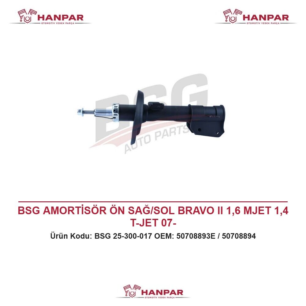 BSG AMORTİSÖR ÖN SAĞ/SOL BRAVO II 1,6 MJET 1,4 T-JET 07-