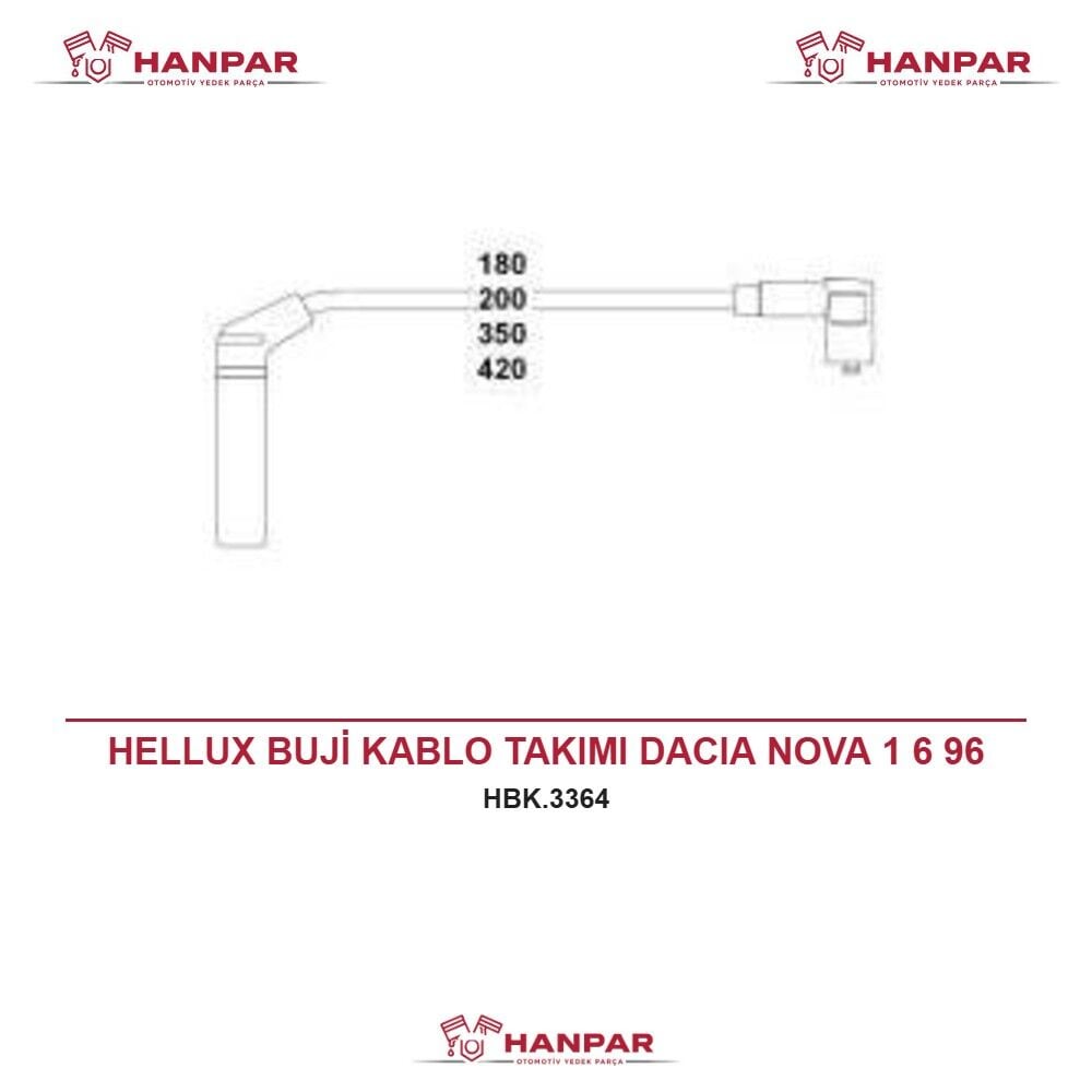 HELLUX BUJİ KABLO TAKIMI DACIA NOVA 1 6 96