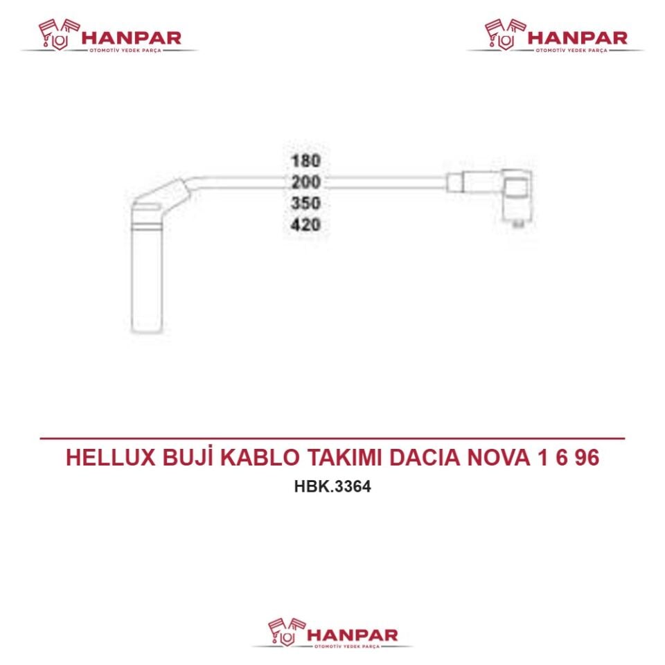 HELLUX BUJİ KABLO TAKIMI DACIA NOVA 1 6 96