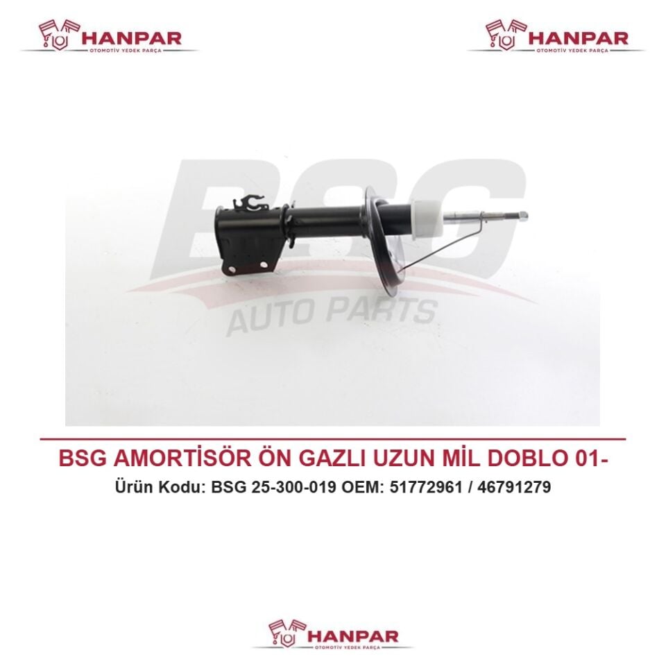 BSG AMORTİSÖR ÖN GAZLI UZUN MİL DOBLO 01-