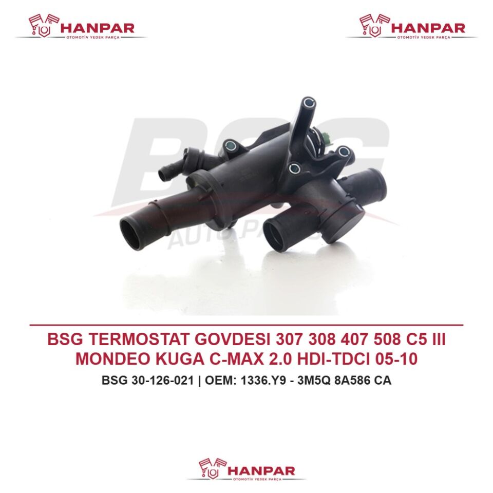 BSG TERMOSTAT GOVDESI 307 308 407 508 C5 III MONDEO KUGA C-MAX 2.0 HDI-TDCI 05-10