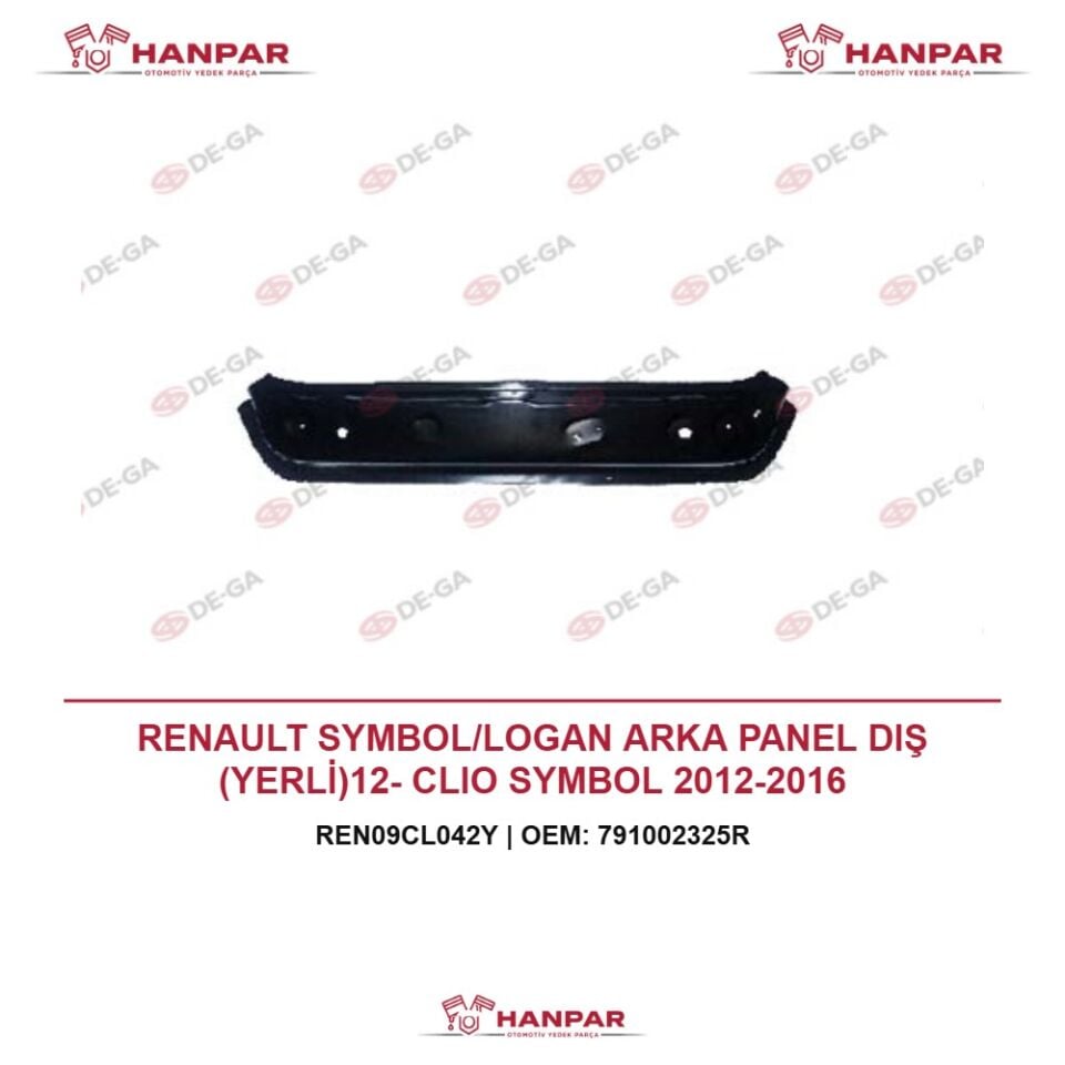 RENAULT SYMBOL/LOGAN ARKA PANEL DIŞ (YERLİ)12- CLIO SYMBOL 2012-2016
