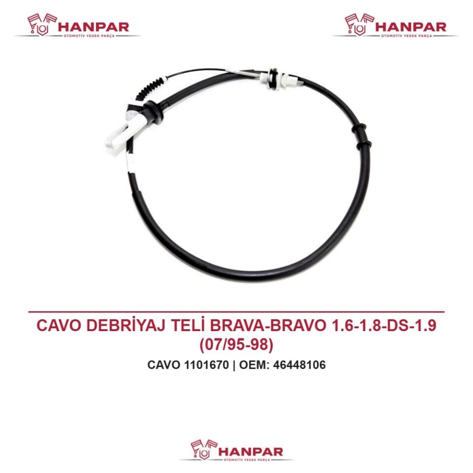 CAVO DEBRİYAJ TELİ BRAVA-BRAVO 1.6-1.8-DS-1.9 (07/95-98)
