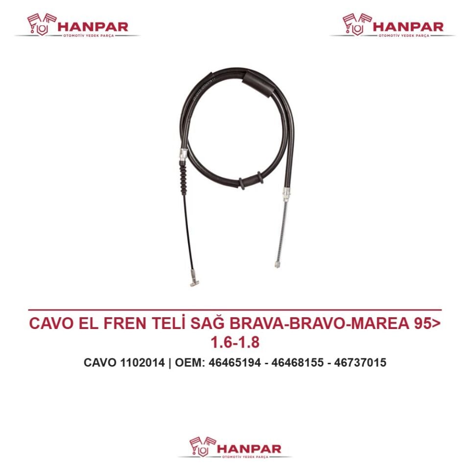CAVO EL FREN TELİ SAĞ BRAVA-BRAVO-MAREA 95> 1.6-1.8