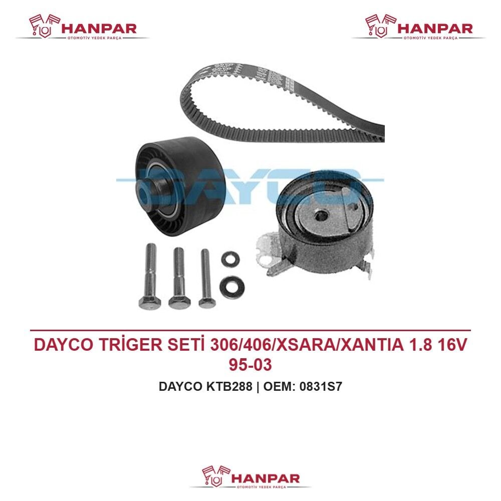 DAYCO TRİGER SETİ 306/406/XSARA/XANTIA 1.8 16V 95-03