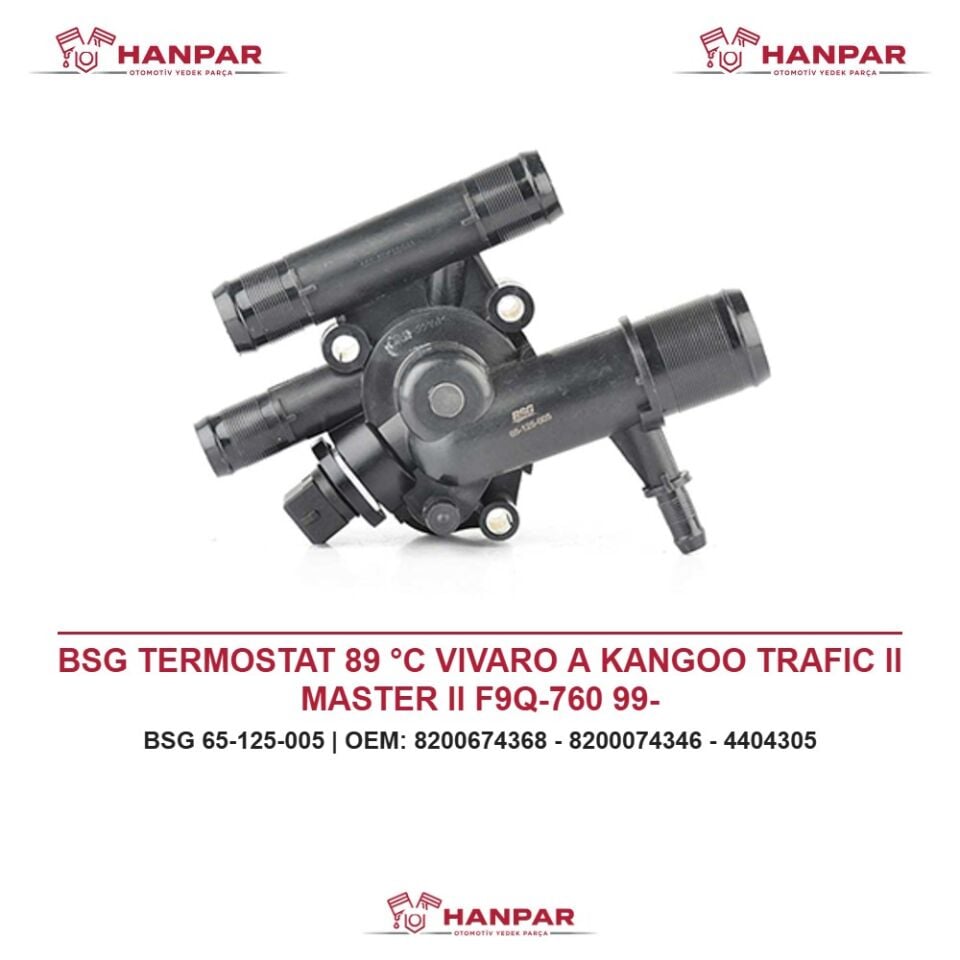 BSG TERMOSTAT 89 °C VIVARO A KANGOO TRAFIC II MASTER II F9Q-760 99-
