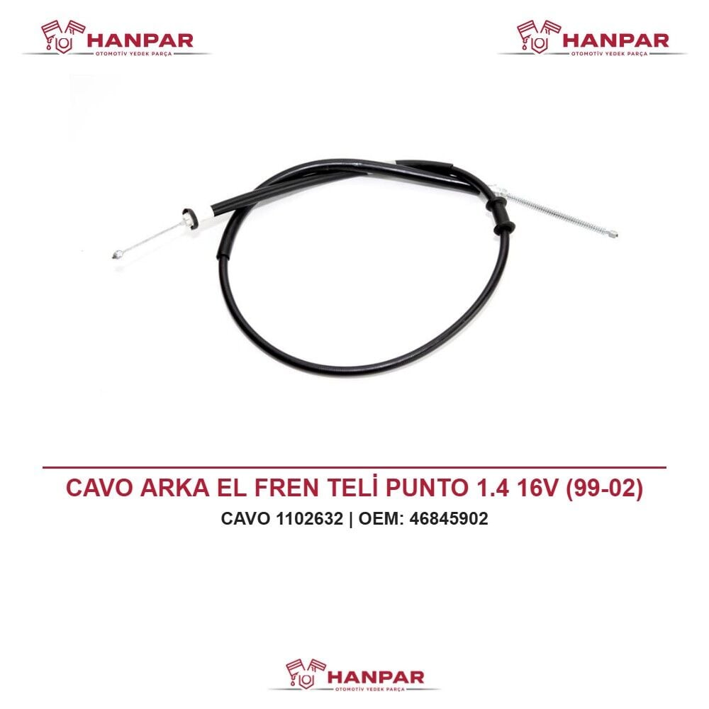 CAVO ARKA EL FREN TELİ PUNTO 1.4 16V (99-02)