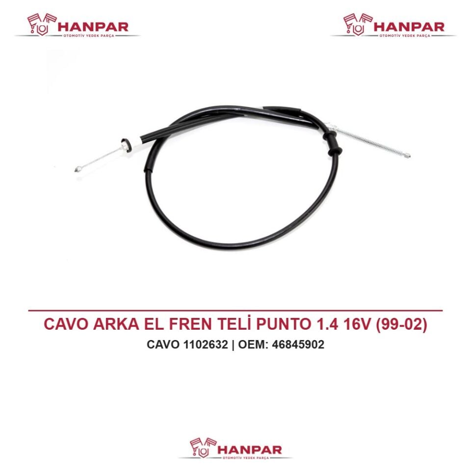CAVO ARKA EL FREN TELİ PUNTO 1.4 16V (99-02)