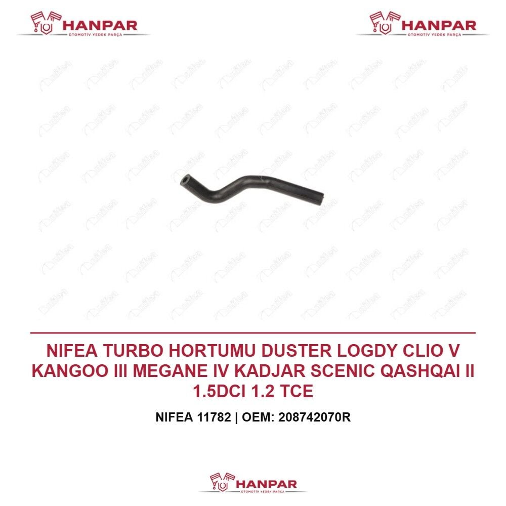 NIFEA TURBO HORTUMU DUSTER LOGDY CLIO V KANGOO III MEGANE IV KADJAR SCENIC QASHQAI II 1.5DCI 1.2 TCE
