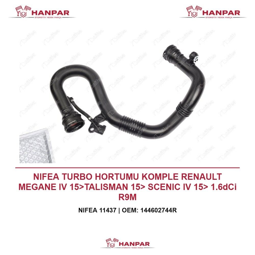 NIFEA TURBO HORTUMU KOMPLE RENAULT MEGANE IV 15>TALISMAN 15> SCENIC IV 15> 1.6dCi R9M