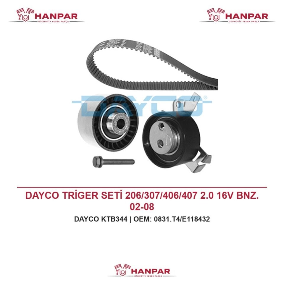 DAYCO TRİGER SETİ 206/307/406/407 2.0 16V BNZ. 02-08