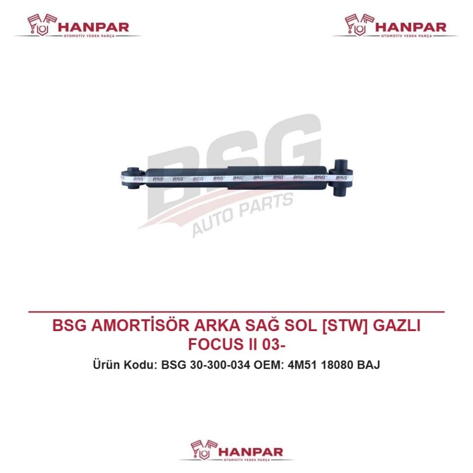 BSG AMORTİSÖR ARKA SAĞ SOL [STW] GAZLI FOCUS II 03-