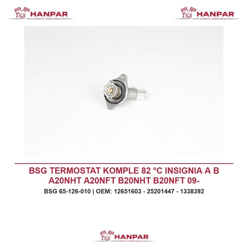 BSG TERMOSTAT KOMPLE 82 °C INSIGNIA A B A20NHT A20NFT B20NHT B20NFT 09-