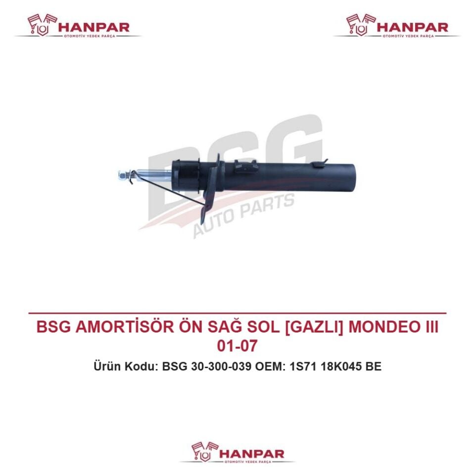 BSG AMORTİSÖR ÖN SAĞ SOL [GAZLI] MONDEO III 01-07