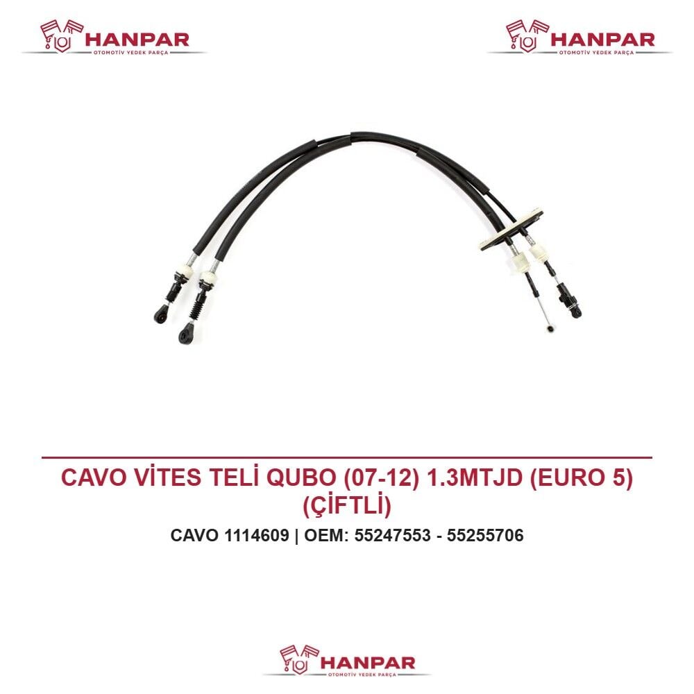 CAVO VİTES TELİ QUBO (07-12) 1.3MTJD (EURO 5) (ÇİFTLİ)