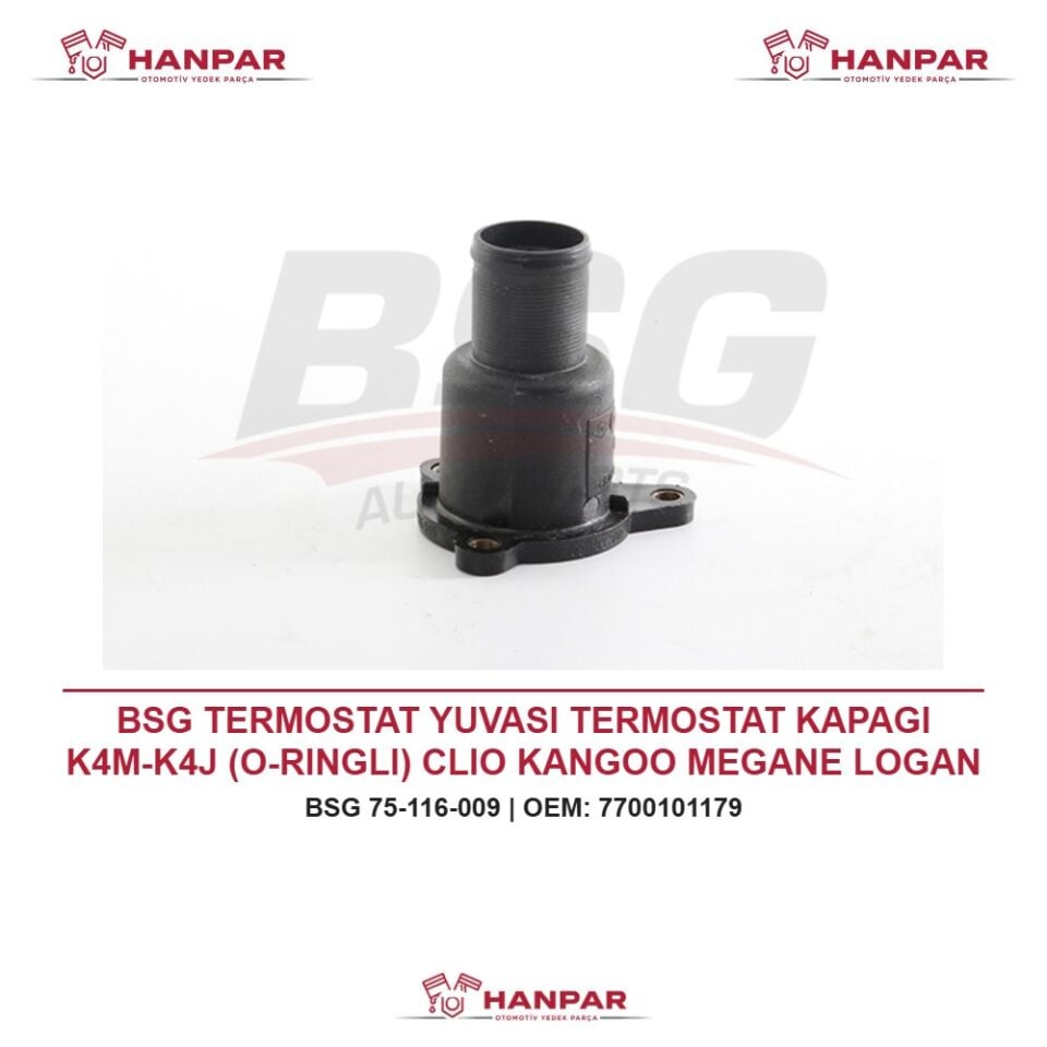 BSG TERMOSTAT YUVASI TERMOSTAT KAPAGI K4M-K4J (O-RINGLI) CLIO KANGOO MEGANE LOGAN 1.4 1.6 1,4