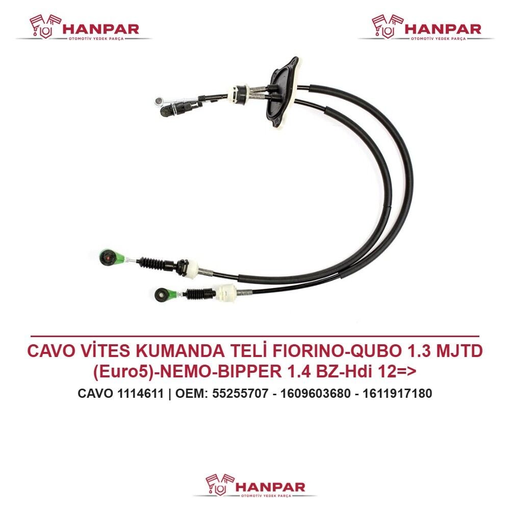 CAVO VİTES KUMANDA TELİ FIORINO-QUBO 1.3 MJTD (Euro5)-NEMO-BIPPER 1.4 BZ-Hdi 12=>