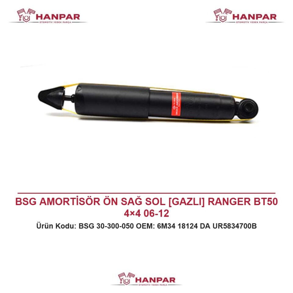 BSG AMORTİSÖR ÖN SAĞ SOL [GAZLI] RANGER BT50 4×4 06-12