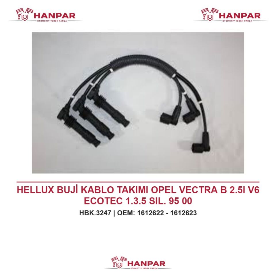 HELLUX BUJİ KABLO TAKIMI OPEL VECTRA B 2.5I V6 ECOTEC 1.3.5 SIL. 95 00