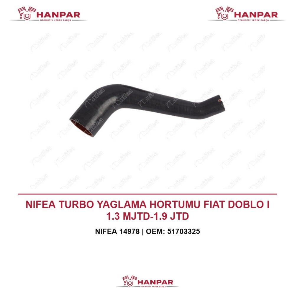 NIFEA TURBO YAGLAMA HORTUMU FIAT DOBLO I 1.3 MJTD-1.9 JTD