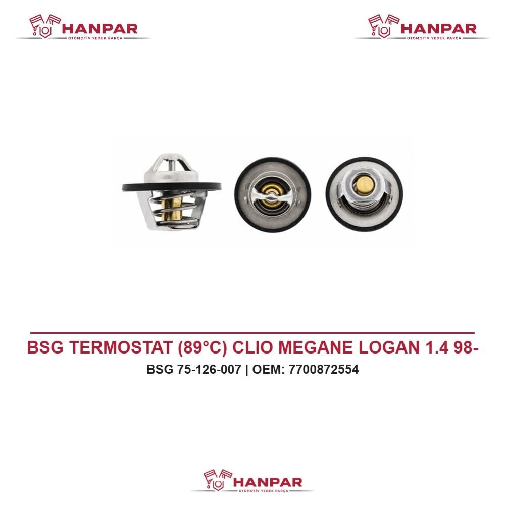BSG TERMOSTAT (89°C) CLIO MEGANE LOGAN 1.4 98-